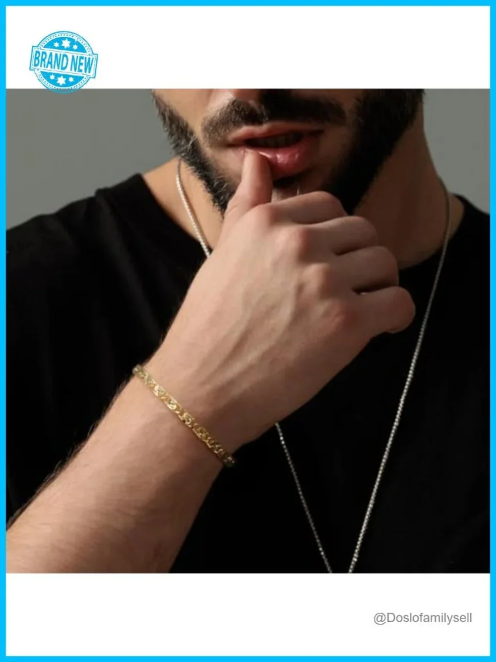 14K Gold Plated Cuban Chain Link Bracelet Dainty for Women